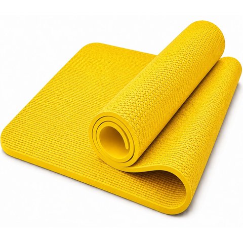 Tapete de Yoga Profissional Antiderrapante para Treinos (Amarelo)