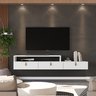 Rack Suspenso Lion Pequeno Painel Parede Quarto Estante Tv:branco - 1