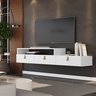 Rack Suspenso Lion Pequeno Painel Parede Quarto Estante Tv:branco - 3
