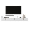 Rack Suspenso Lion Pequeno Painel Parede Quarto Estante Tv:branco - 2