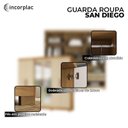 Ver imagem 5 de Guarda Roupa Casal San Diego com Espelho e Armário Multiuso New Egito Carvalho Americano Off White -