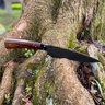 Faca Chef Artesanal 6" Aço Carbono 5160 Fosfatizada com Cabo de Madeira Imbuia e Bainha de Couro - 2