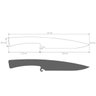 Faca Chef Artesanal 6" Aço Carbono 5160 Fosfatizada com Cabo de Madeira Imbuia e Bainha de Couro - 3
