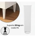 Ver imagem 3 de Kit 6 Pé Plástico Regulável Branco de Móveis Balcão Cozinha