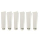 Ver imagem 2 de Kit 6 Pé Plástico Regulável Branco de Móveis Balcão Cozinha