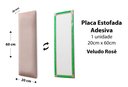 Ver imagem 2 de Placa Cabeceira Modulada Adesiva Estofada 20cm x 60cm Unidade - Veludo Nude