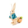 Coelho Pascoa C/ Carrinho com Ovos e Roupa Azul - 1
