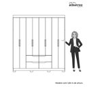 Ver imagem 6 de Roupeiro Doble 8 Portas e 4 Gavetas - Branco - Albatroz
