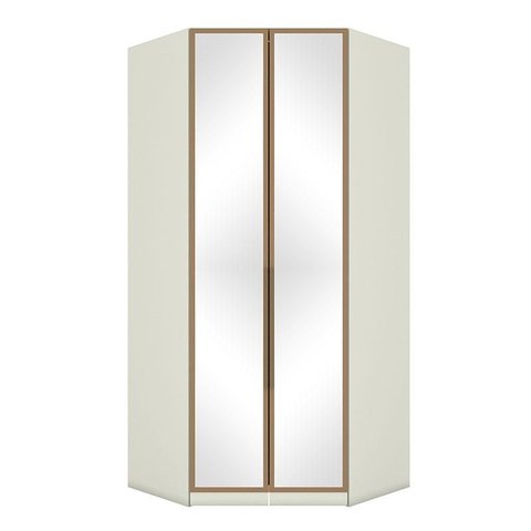 Armário de Canto Closet 2 Portas com Espelhos New Predileto Areia Jequitibá - Henn