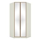 Ver imagem 1 de Armário de Canto Closet 2 Portas com Espelhos New Predileto Areia Jequitibá - Henn