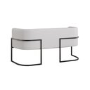 Ver imagem 4 de Kit Sofá 2 Lugares + 2 Poltronas Recepção Veludo Preto Bege