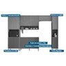 Cozinha Modulada Completa Divina 5 Peças (2aéreos+1balcão+2paneleiros) Cz004 Freijo/titanium - - 6
