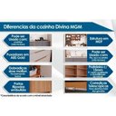 Ver imagem 4 de Cozinha Modulada Completa Divina 5 Peças (2aéreos+1balcão+2paneleiros) Cz004 Freijo/titanium -