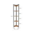 Ver imagem 4 de Estante Torre de Canto Industrial 5 Prateleiras 202cm Canela/Preto