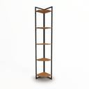 Ver imagem 3 de Estante Torre de Canto Industrial 5 Prateleiras 202cm Canela/Preto