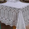 Toalha Mesa Quadrada 8 Lugares Renda 220x220cm Branca - 2