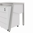 Ver imagem 7 de Mesa Escrivaninha F5 Office Retangular 4 Gavetas MDP 120cm Cinza