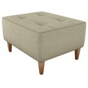 Ver imagem 1 de Puff Decorativa para Sala Piva 62x52 Cm Veludo Light Bege Milani Store