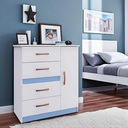 Ver imagem 6 de Cômoda 3 em 1 com 4 Gavetas e 1 Porta Adulto ou Infantil Mdp