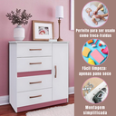 Ver imagem 4 de Cômoda 3 em 1 com 4 Gavetas e 1 Porta Adulto ou Infantil Mdp