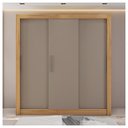 Ver imagem 4 de Guarda Roupa 3 Portas E 2 Gavetas Marrom New Glass Caemmun