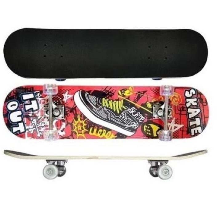 Skate Infantil Varias Cores com Lixa 78,5cm