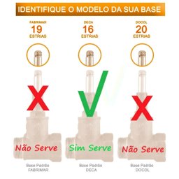 Acabamento Registro Banheiro C-40 Vol. Metal CR Padrão Deca:Cromado - 7