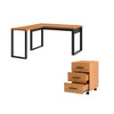 Ver imagem 3 de Conjunto Escritório Mesa em L e Gaveteiro 100% MDF Pradel