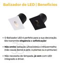 Ver imagem 5 de Kit 12 Embutido Led 3w Balizador Parede Quadrado Bco Quente - Branco - Preto