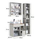 Ver imagem 3 de Conjunto Banheiro Modulado 88 cm com 3 Peças Gabinete Suspenso com Cuba Bahamas Yescasa Arenas
