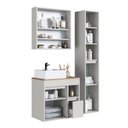 Ver imagem 5 de Conjunto Banheiro Modulado 88 cm com 3 Peças Gabinete Suspenso com Cuba Bahamas Yescasa Arenas