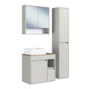 Ver imagem 2 de Conjunto Banheiro Modulado 88 cm com 3 Peças Gabinete Suspenso com Cuba Bahamas Yescasa Arenas