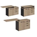 Ver imagem 3 de Mesa para Escritório Web30 1,20x2,32 com Armário de 1 Porta e 3 Gavetas (1 Pasta de Arquivo) - Cal