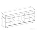Ver imagem 4 de Rack Dili 160 Cm para Tv até 60 Polegas com Rodizios Dj Moveis