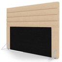 Ver imagem 1 de Cabeceira Cama Box Casal Queen 160cm Rubi W01 Linho Bege Escuro - Mpozenato