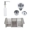 Cuba Gourmet Quadrada Dupla Aço Inox 304 Cozinha com Acessórios - 3