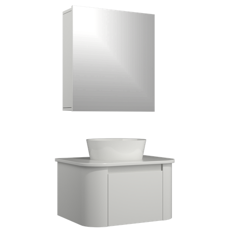 Conjunto Gabinete Suspenso para Banheiro Estela 1g 60cm