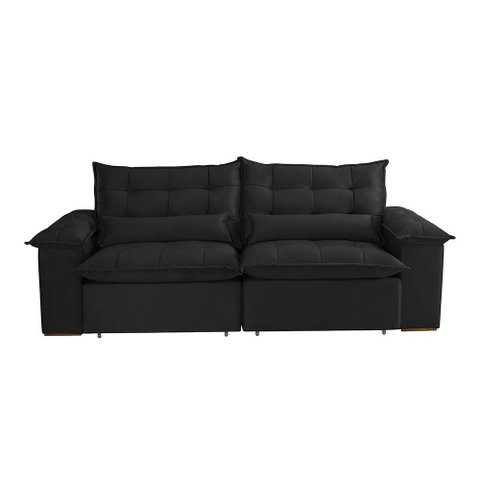 Sofa Retrátil e Reclinavel Alice 210cm Braço 25 Cm em Veludo Meu Sofá Online