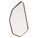 Ver imagem 5 de Espelho Geométrico Stellar 70x50cm Orgânico Couro Ecológico Decorativo Sala Banheiro Moderno:Caramel
