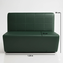 Ver imagem 4 de Sofá Booth Roma 1,20m Restaurante Lanchonete:verde