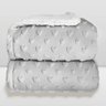 Cobertor Plush com Sherpa Hearts Cinza Laco com . de Art. de Cama Mesa e Banho - 2