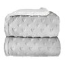 Cobertor Plush com Sherpa Hearts Cinza Laco com . de Art. de Cama Mesa e Banho - 1
