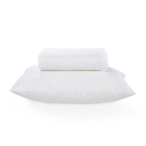 Jogo de Berço Karsten 180 Fios Percal 2 Peças Liss Branco