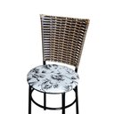 Ver imagem 6 de 2 Cadeiras Preta para Cozinha Hawai Avelã Assento Floral Cor:floral Branco