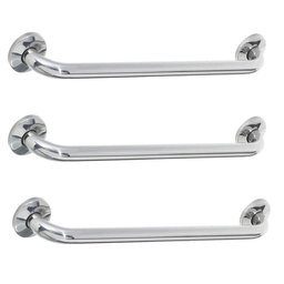 Alça de Apoio Barra 40cm Kit 3 Unidades Inox Cadeirante Deficiente Idoso Acessibilidade Banheiro - 1