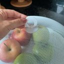 Ver imagem 3 de Kit 2 Telas Protetora para Alimentos Redonda de Metal Vazada Protetor Fruteira contra Insetos 35x13c