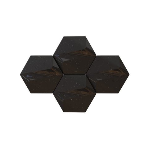 Revestimento Hexagonal 3d - Ferro Fluid - Montizi:preto Night Sky