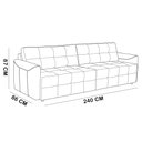 Ver imagem 6 de Sofá 3 Lugares para Sala de Estar Living 240cm Belluno L06 Couro Amêndoa - Lyam Decor