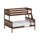 Ver imagem 2 de Beliche Casal Solteiro 100% Madeira Maciça Pinus 3 Pessoas:Walnut
