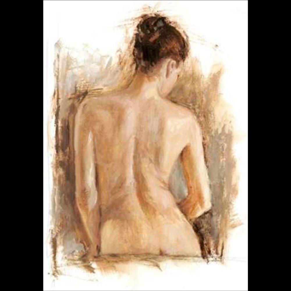 Figure Painting Study Ii Canaleta 42x60cm Preta - 1